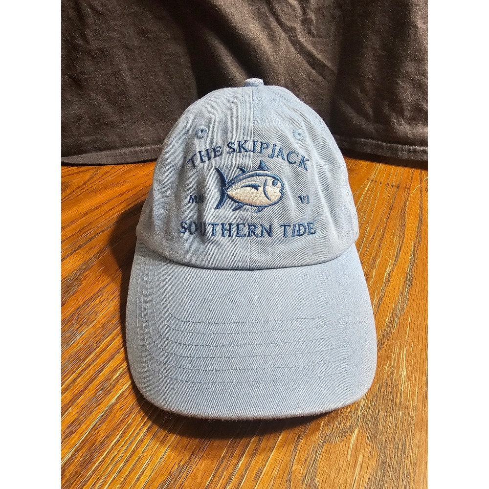 Southern Tide The Skipjack Hat Mens Blue Cotton Adjustable Baseball Cap Logo
